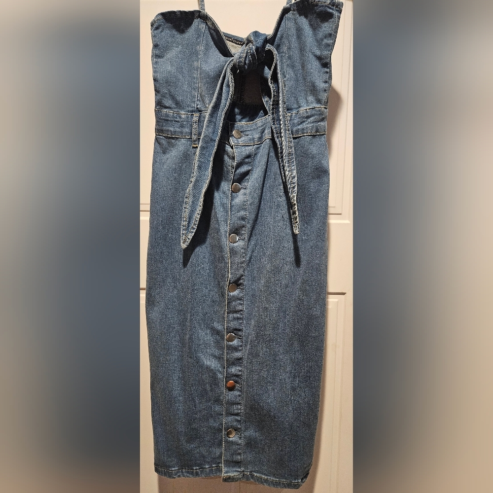 PrettyLittleThing Blue Denim Skirt